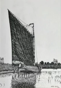 Wherry boat, Norfolk Broads.