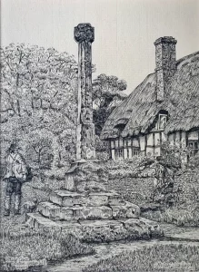 Village Cross, Aston-under-hill, Worcestershire.
