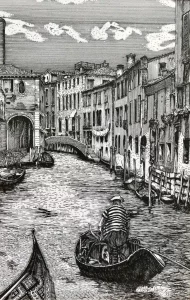 Gondalas, Venice, Itally.