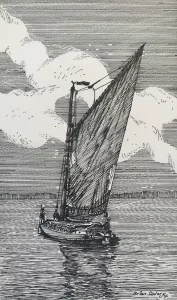 Sailing boat.