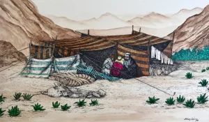Bedouin camp.