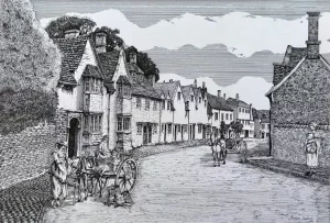 Village street scene.