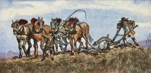A ploughteam.