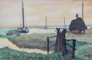 Loading rushes at Barton Dyke, Norfolk.