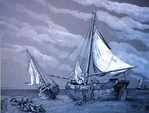Old Boats on a Beach
