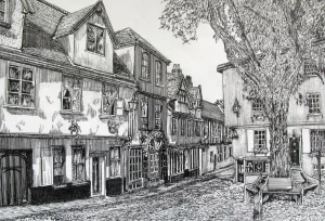 Elm Hill, Norwich, Norfolk.