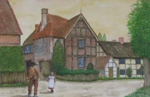 English Village Scene (in Private Collection)