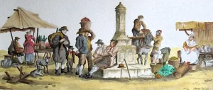 People at a Market