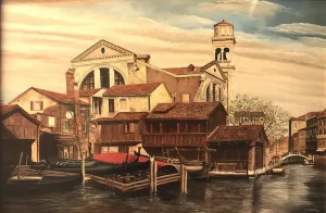 A Small Dockyard, San Trovaso, Venice, Italy