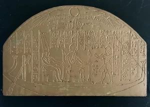 Ancient Egyptian Scene with Hieroglyphs