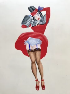 1950s style "pin-up girl"