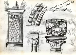 Sketches in Norwich Cathedral
