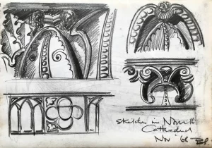 Sketch in Norwich Cathedral