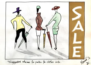 Poster for a clothes sale