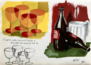 Bottles and glasses